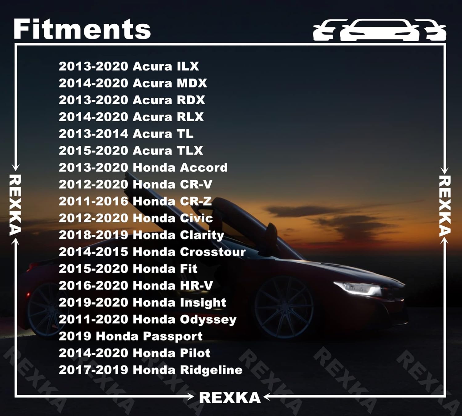 Rexka 30 piece Honda door panel clips — view 4