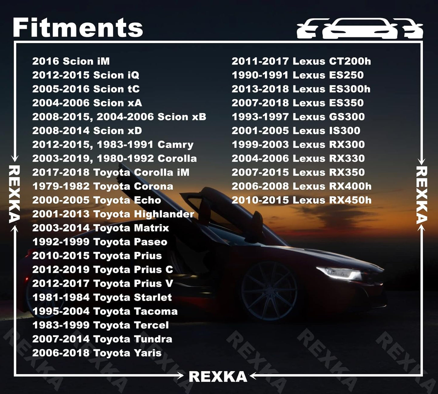 Rexka 40 piece Toyota fender liner grommets — view 4