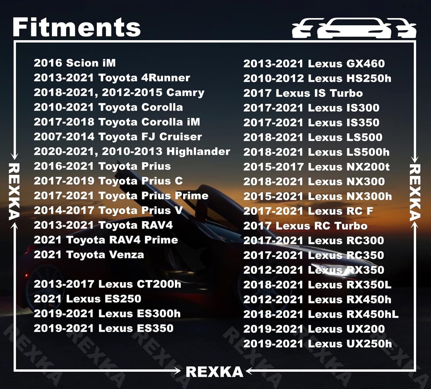 Rexka 25 piece Toyota spoiler moulding clips — view 4