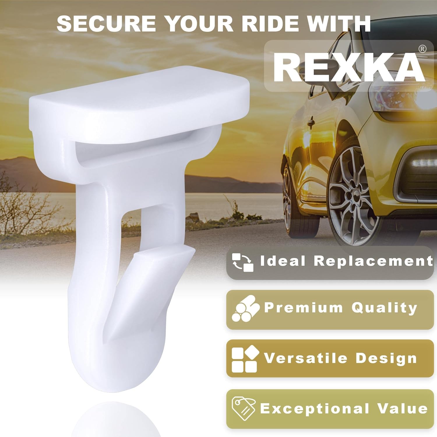 Rexka 25 piece Toyota spoiler moulding clips — view 5