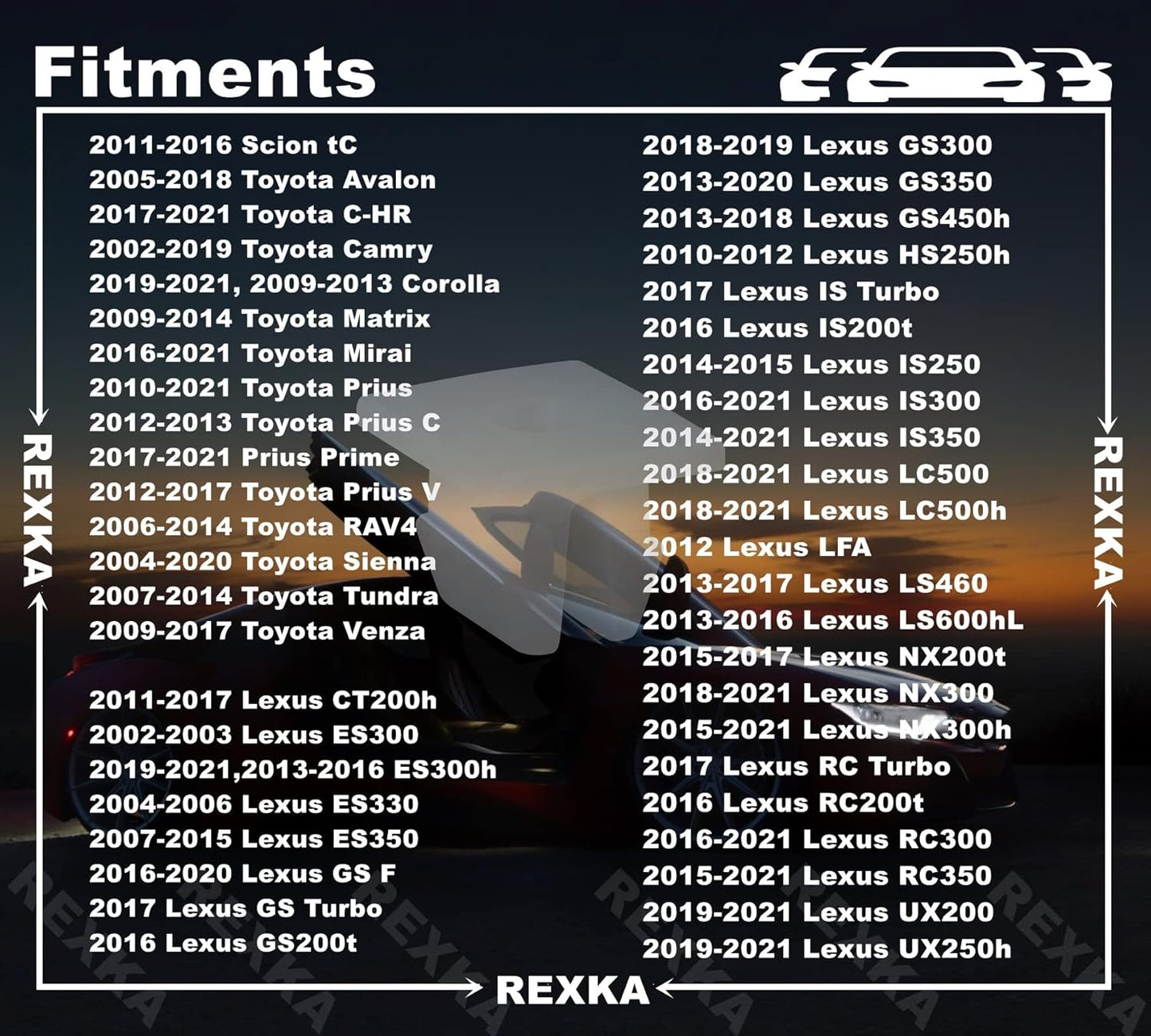 Rexka 10 set Toyota splash shield screw kit — view 4