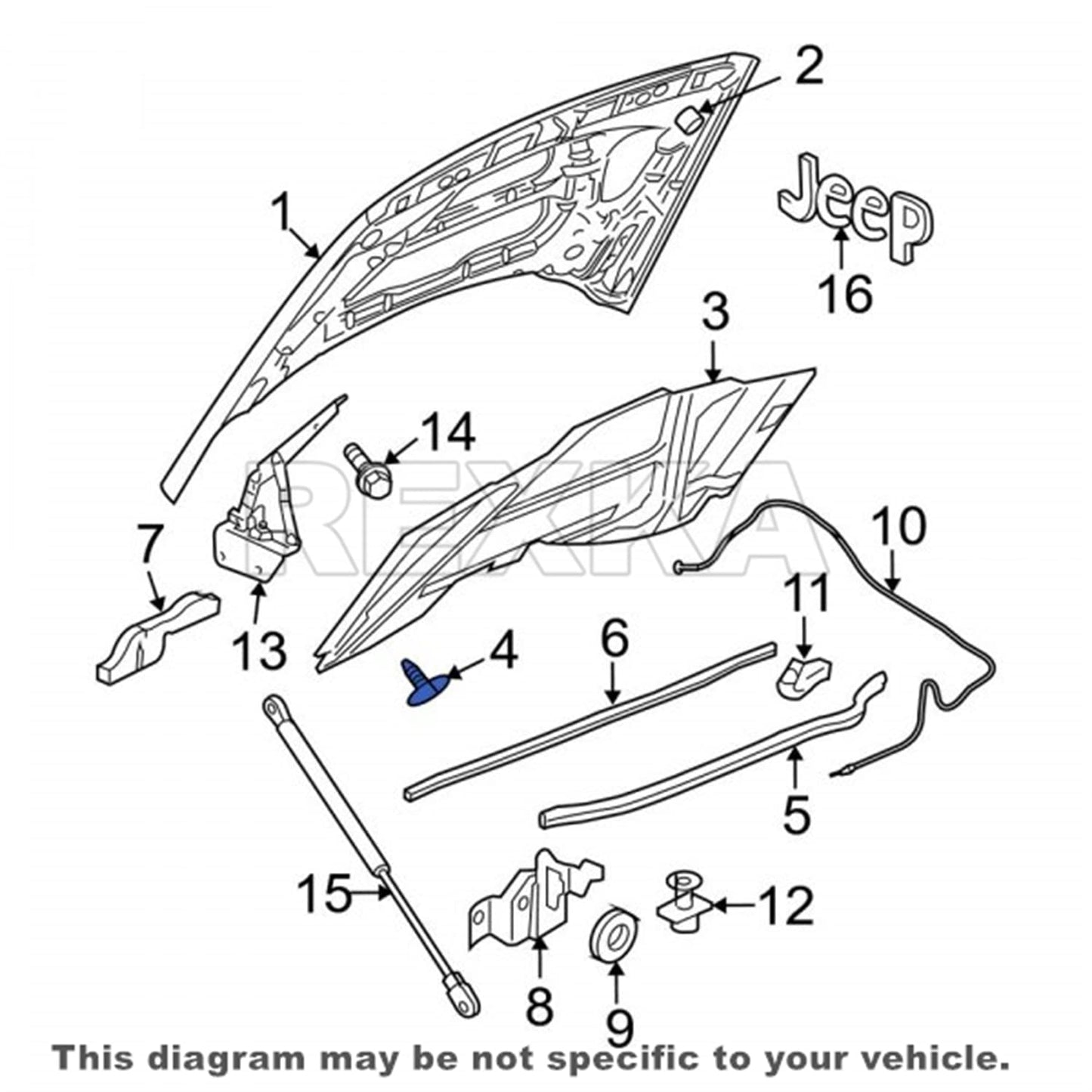 Rexka 30 piece Jeep fender liner clips — view 6