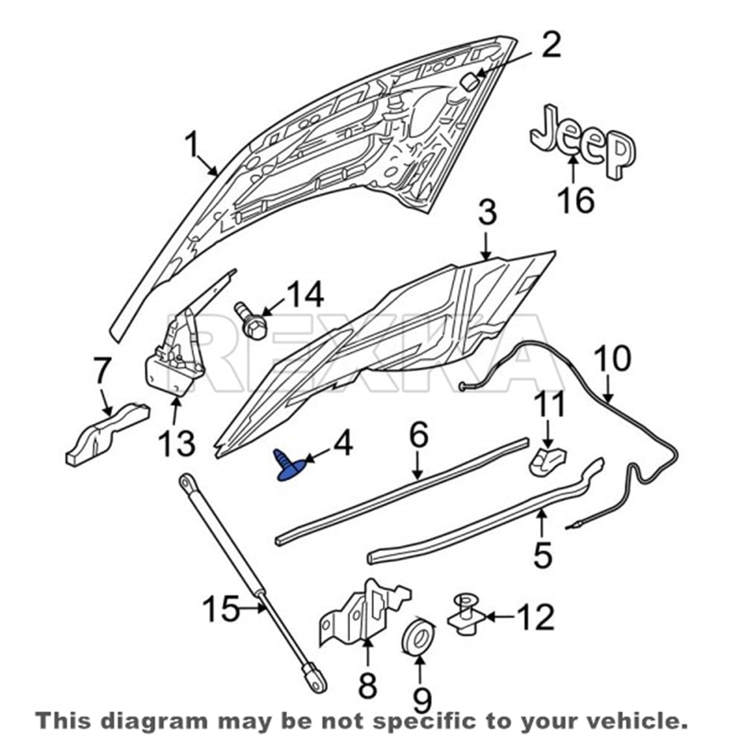 Rexka 30 piece Jeep fender liner clips — view 6