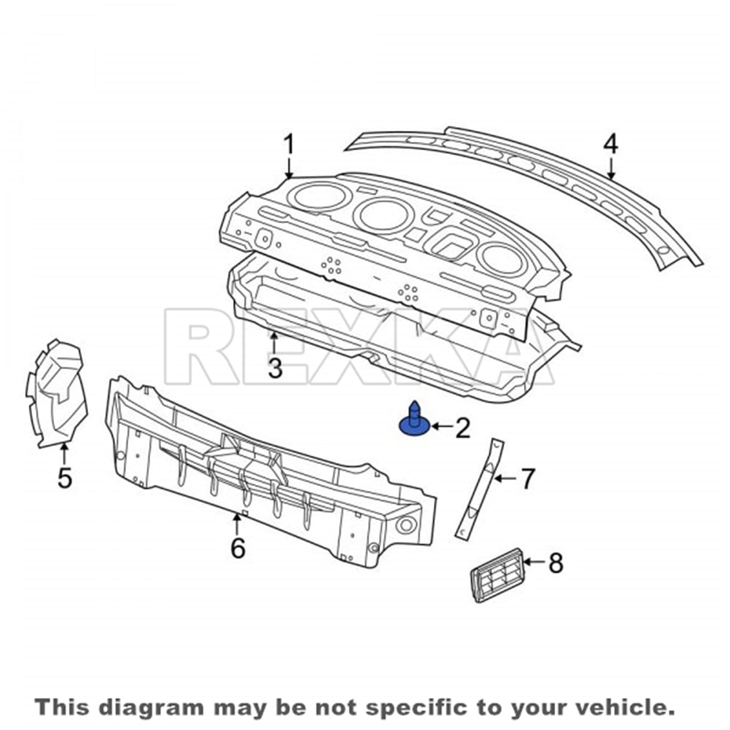 Rexka 30 piece Jeep fender liner clips — view 8
