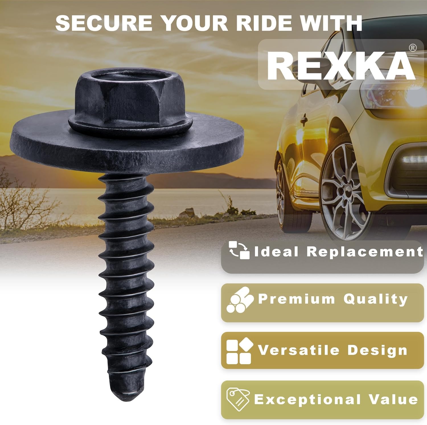 Rexka 15 piece Ford fender liner screws — view 4