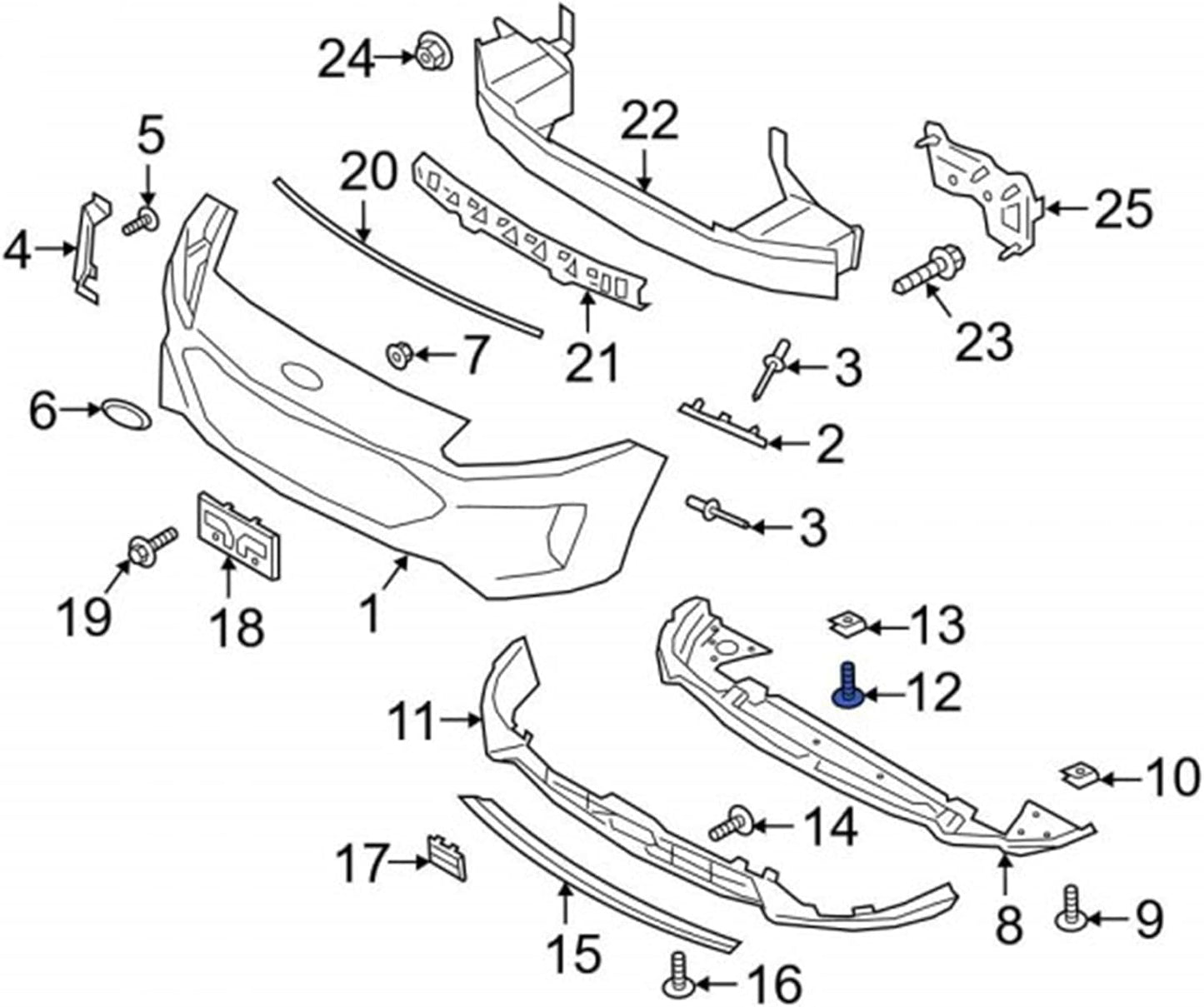Rexka 15 piece Ford fender liner screws — view 5