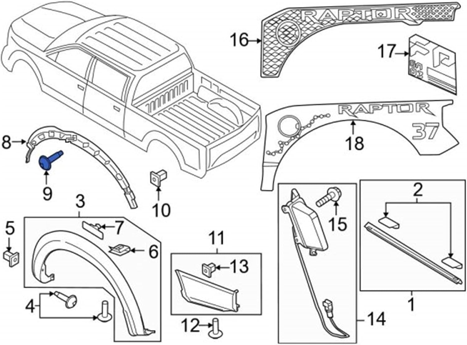 Rexka 15 piece Ford fender liner screws — view 6