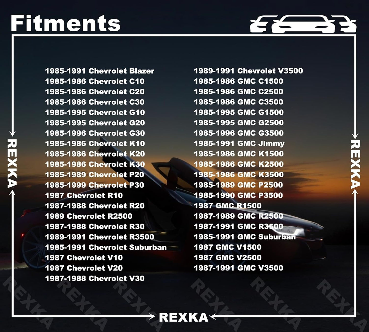 Rexka 15 piece GM hex head body bolts — view 4