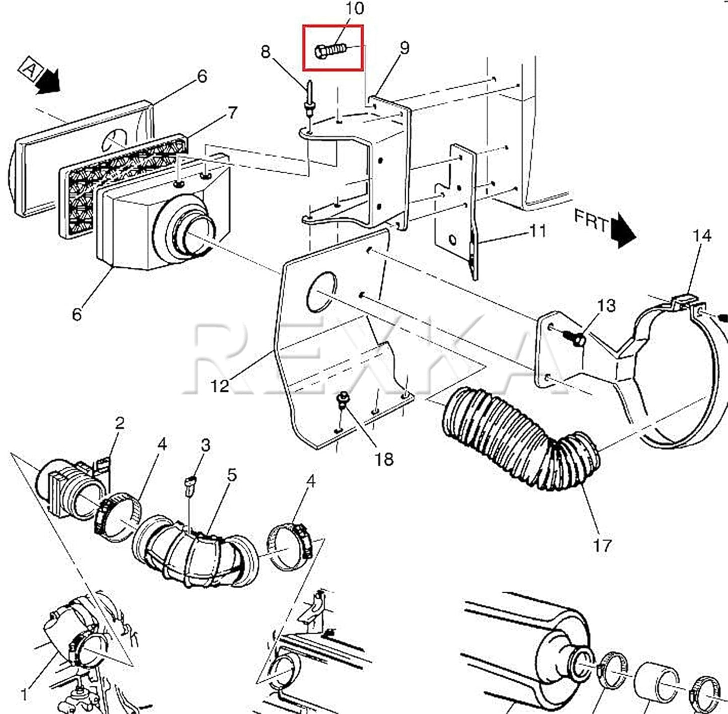 Rexka 15 piece GM hex head body bolts — view 8