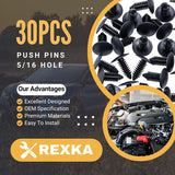 Rexka 30 piece Jeep fender push pin clips — view 3
