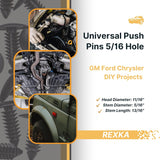 Rexka 30 piece Jeep fender push pin clips — view 5