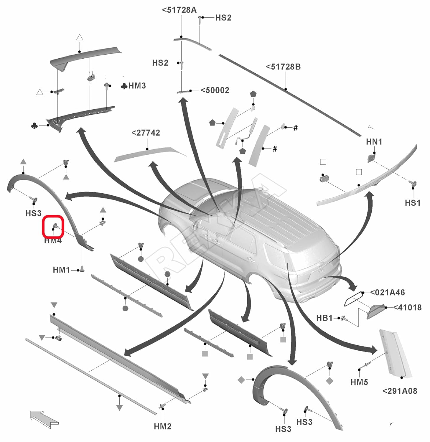 Rexka 30 piece Ford fender liner clips — view 6