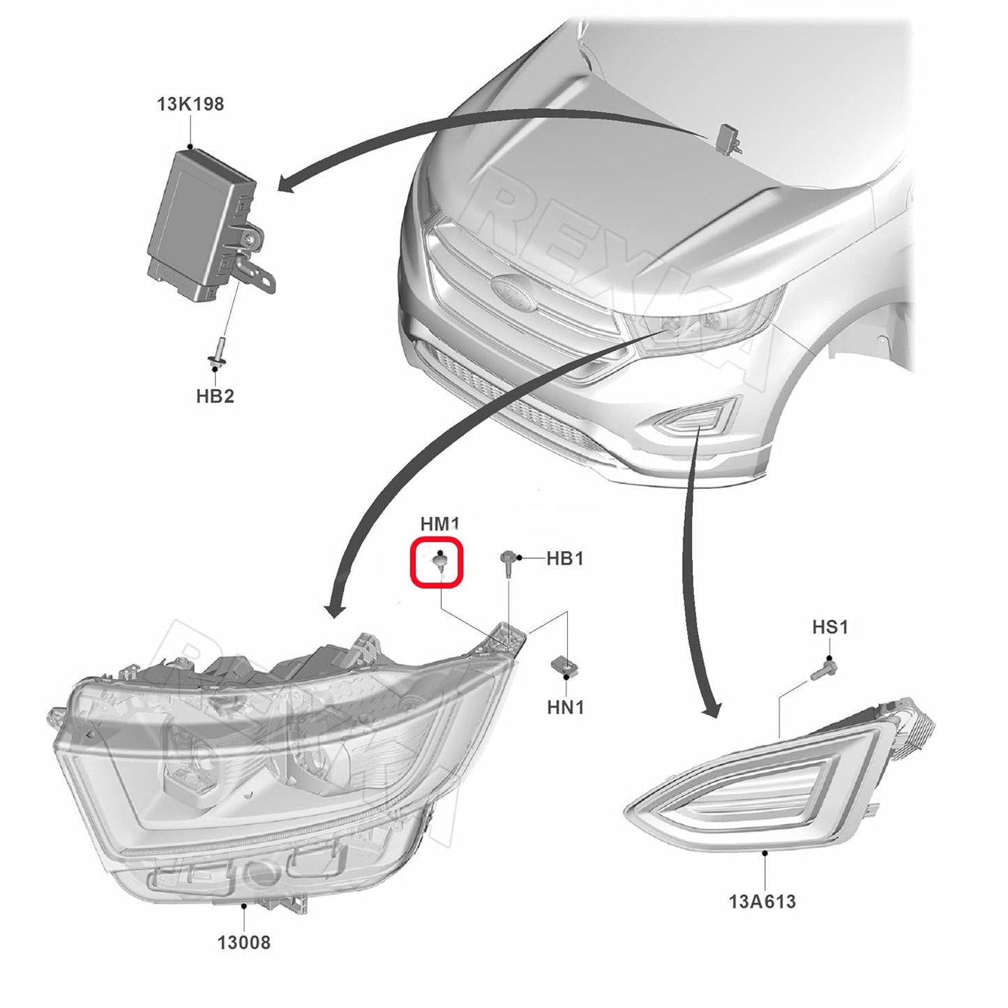 Rexka 30 piece Ford fender liner clips — view 9