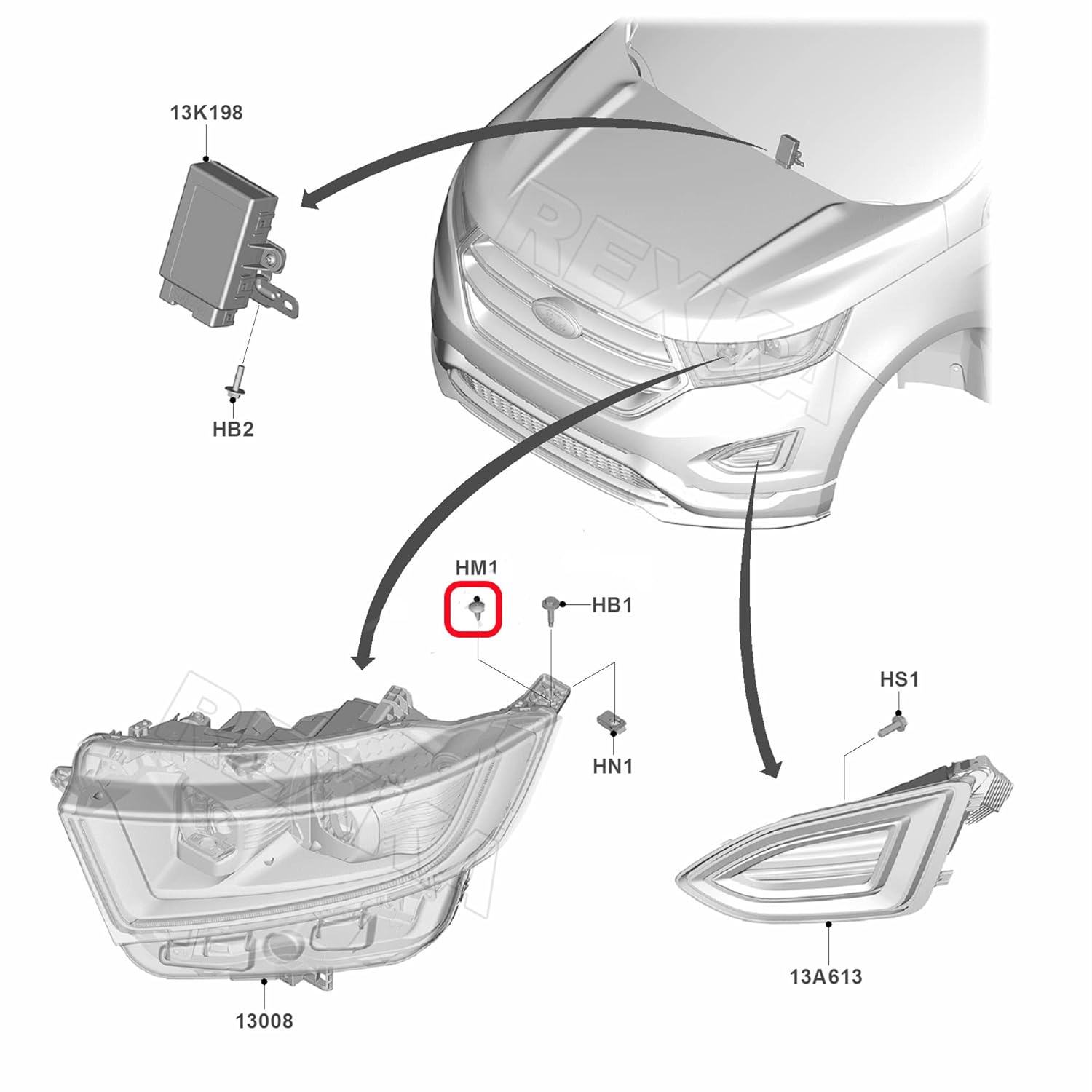 Rexka 30 piece Ford fender liner clips — view 9