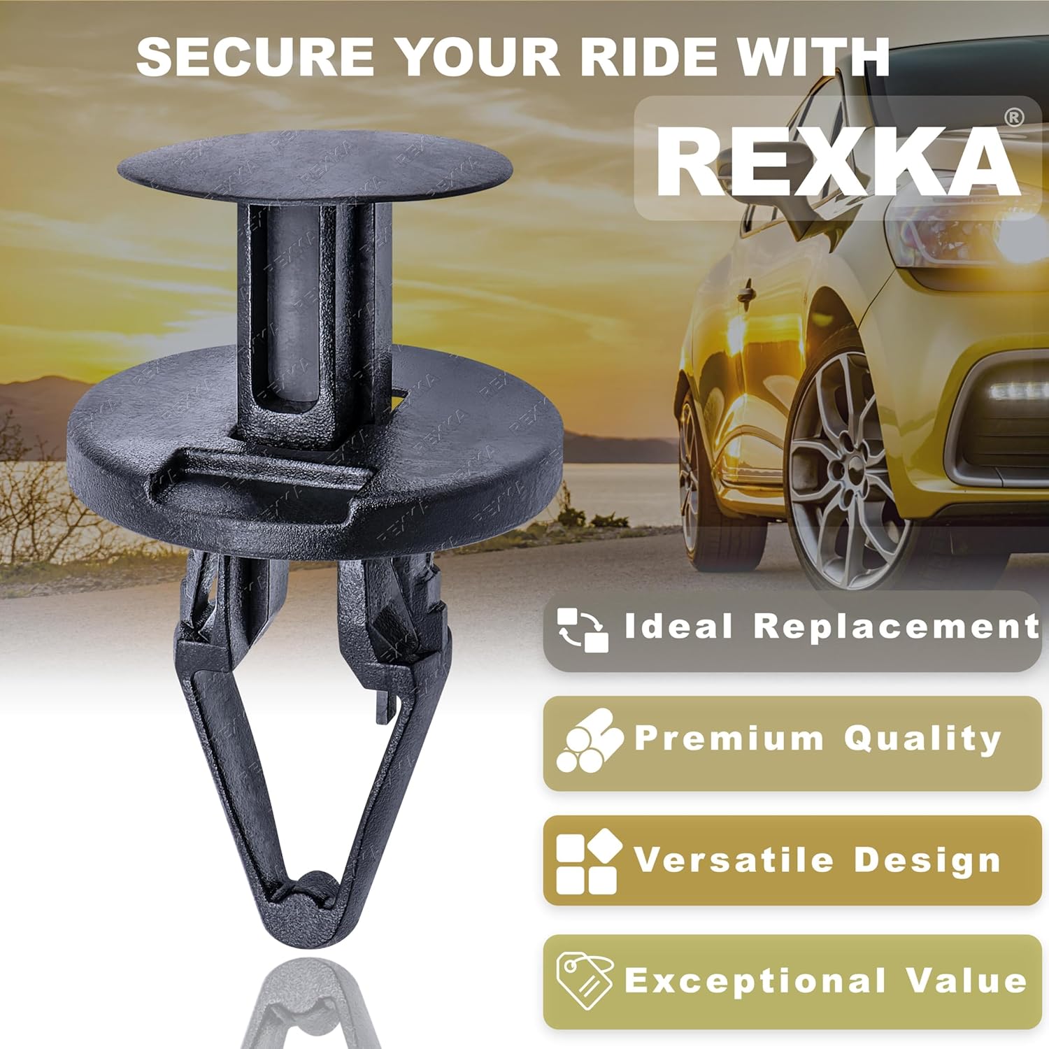 Rexka 40 piece GM fender flare clips — view 5