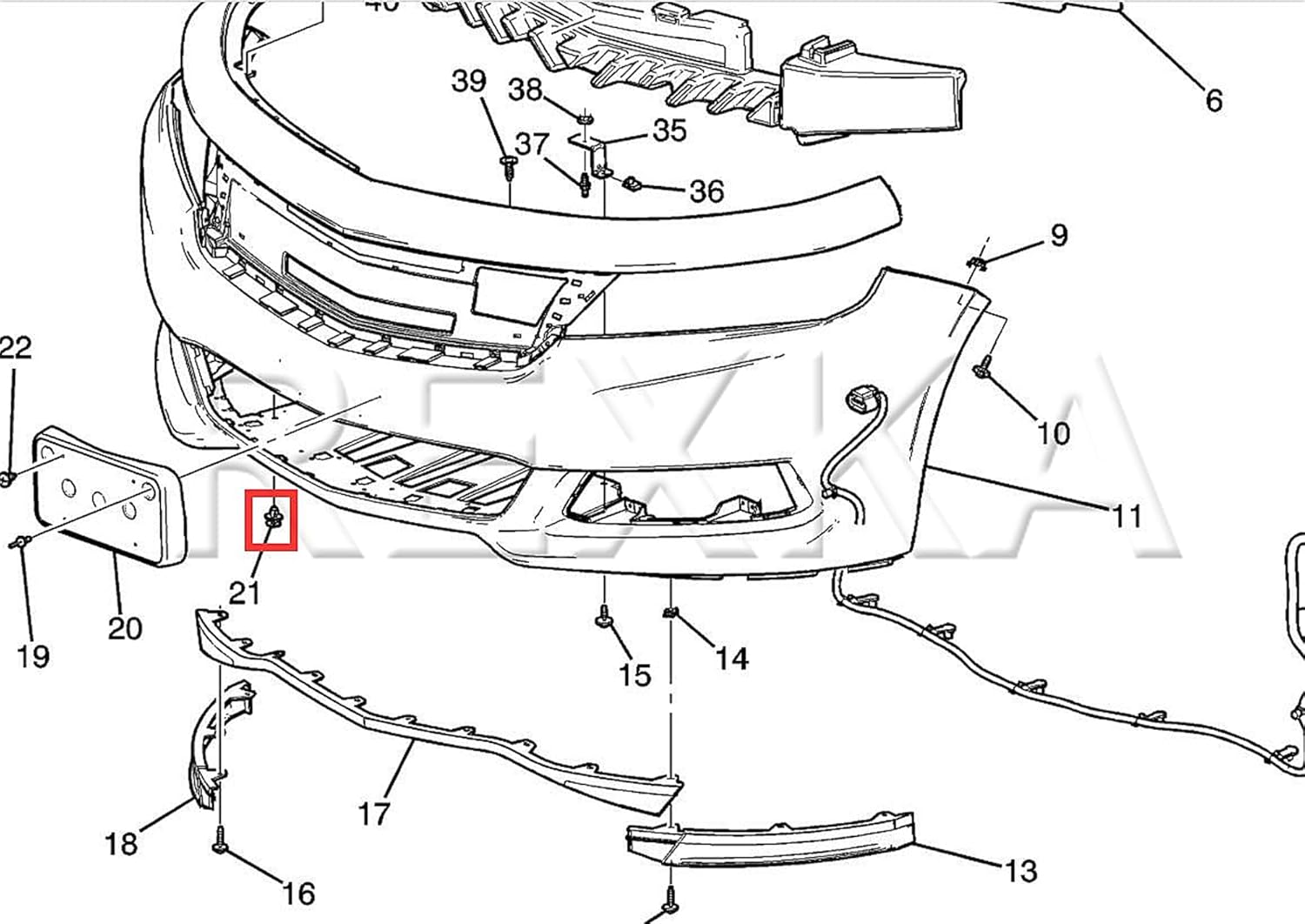 Rexka 40 piece GM fender flare clips — view 9