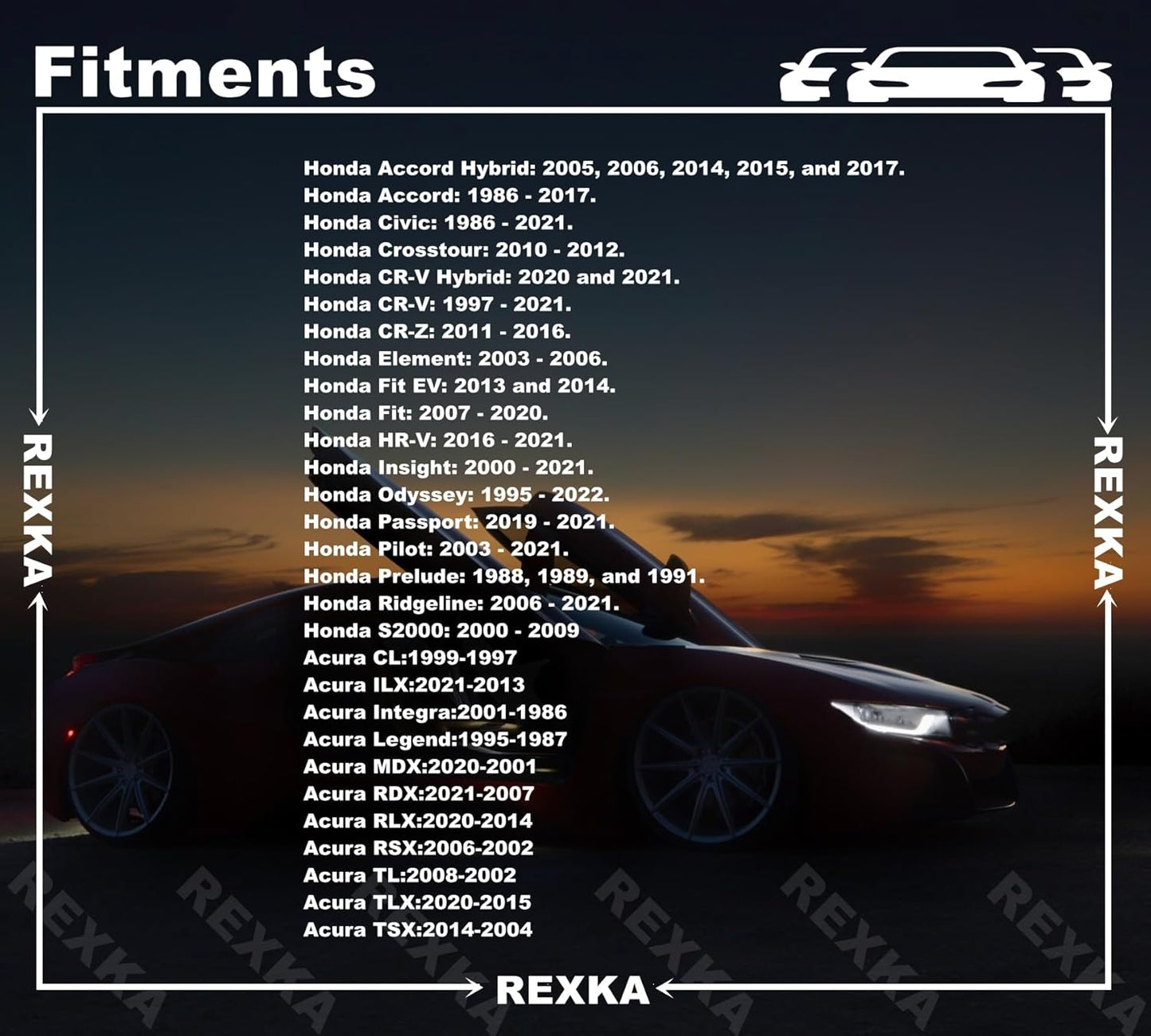 Rexka 15 set Honda fender liner screw kit — view 4