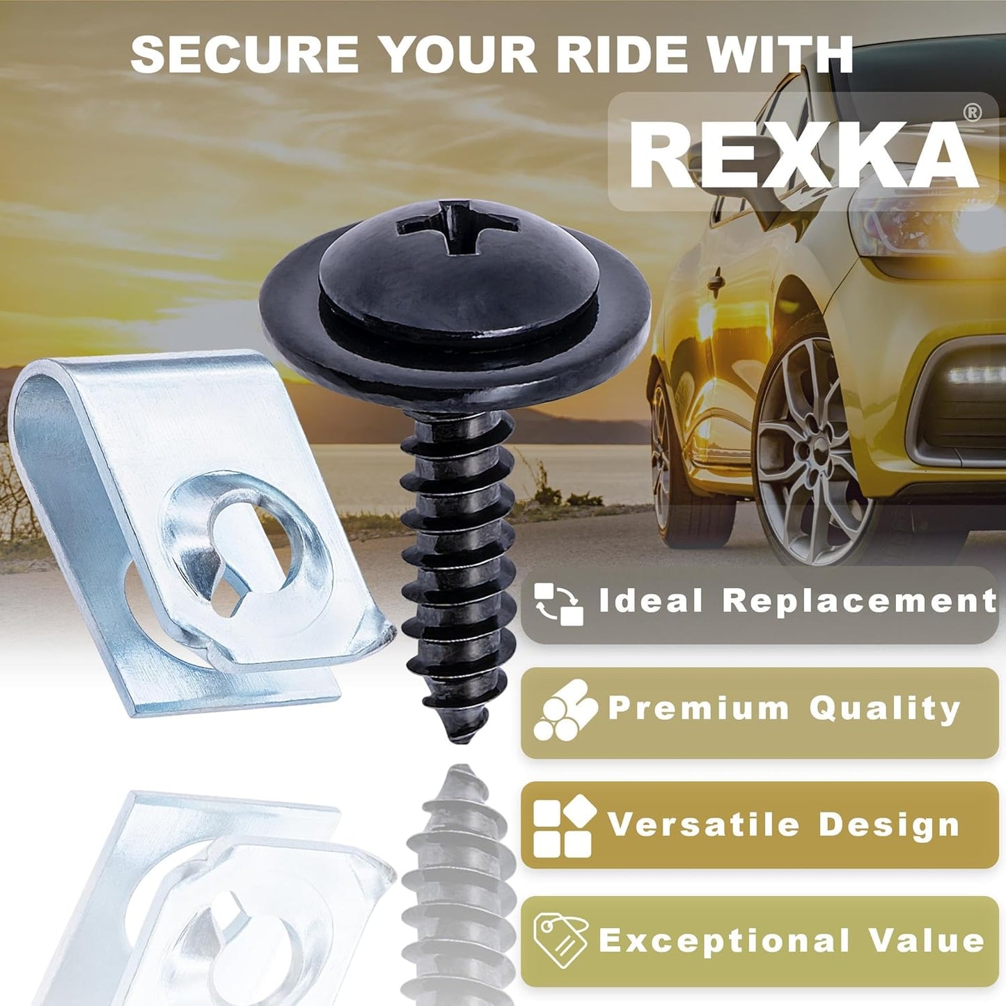 Rexka 15 set Honda fender liner screw kit — view 5