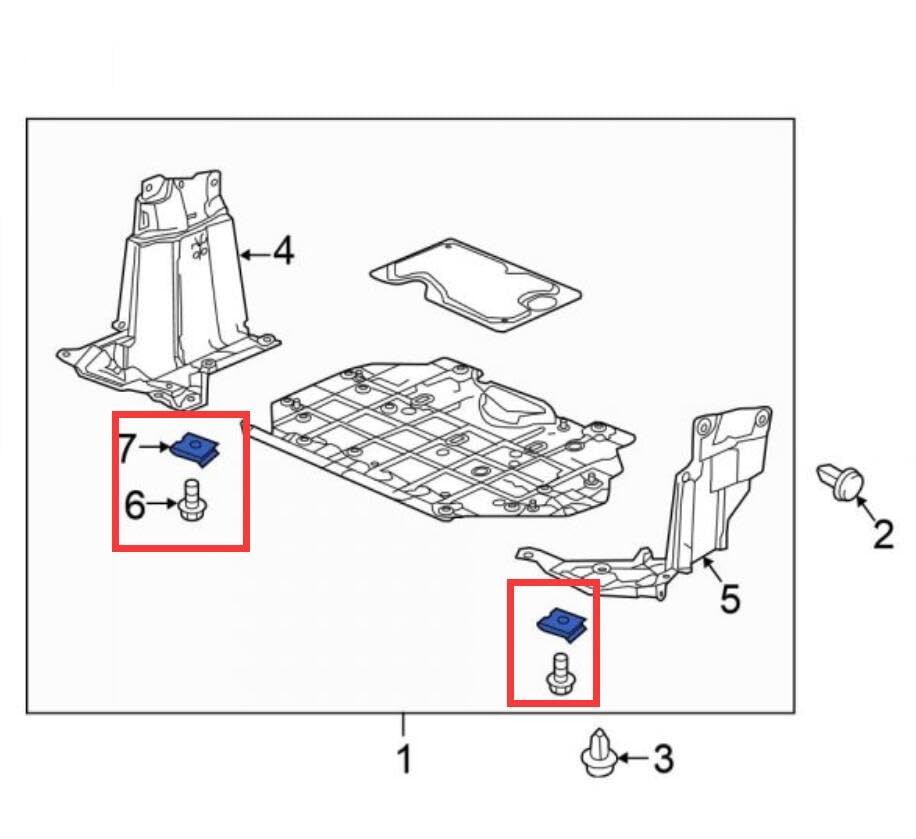 Rexka 15 set Honda fender liner screw kit — view 7