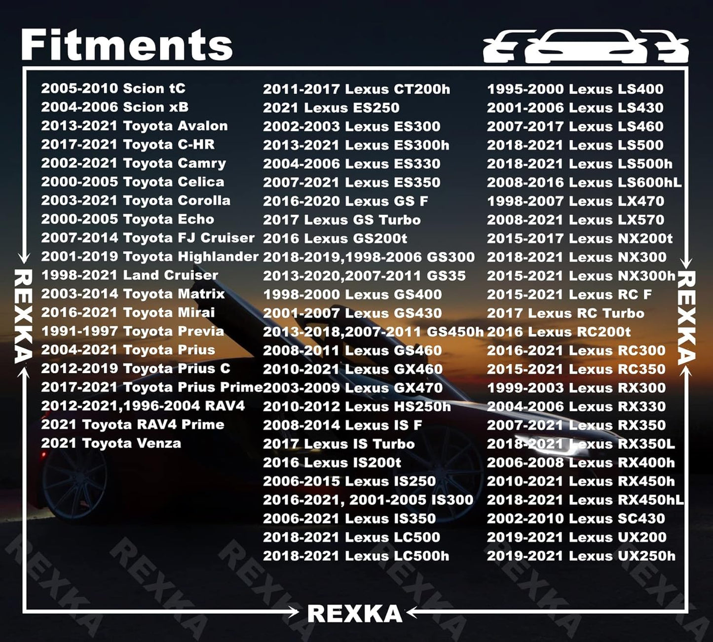Rexka 20 piece Toyota splash shield bolts — view 4