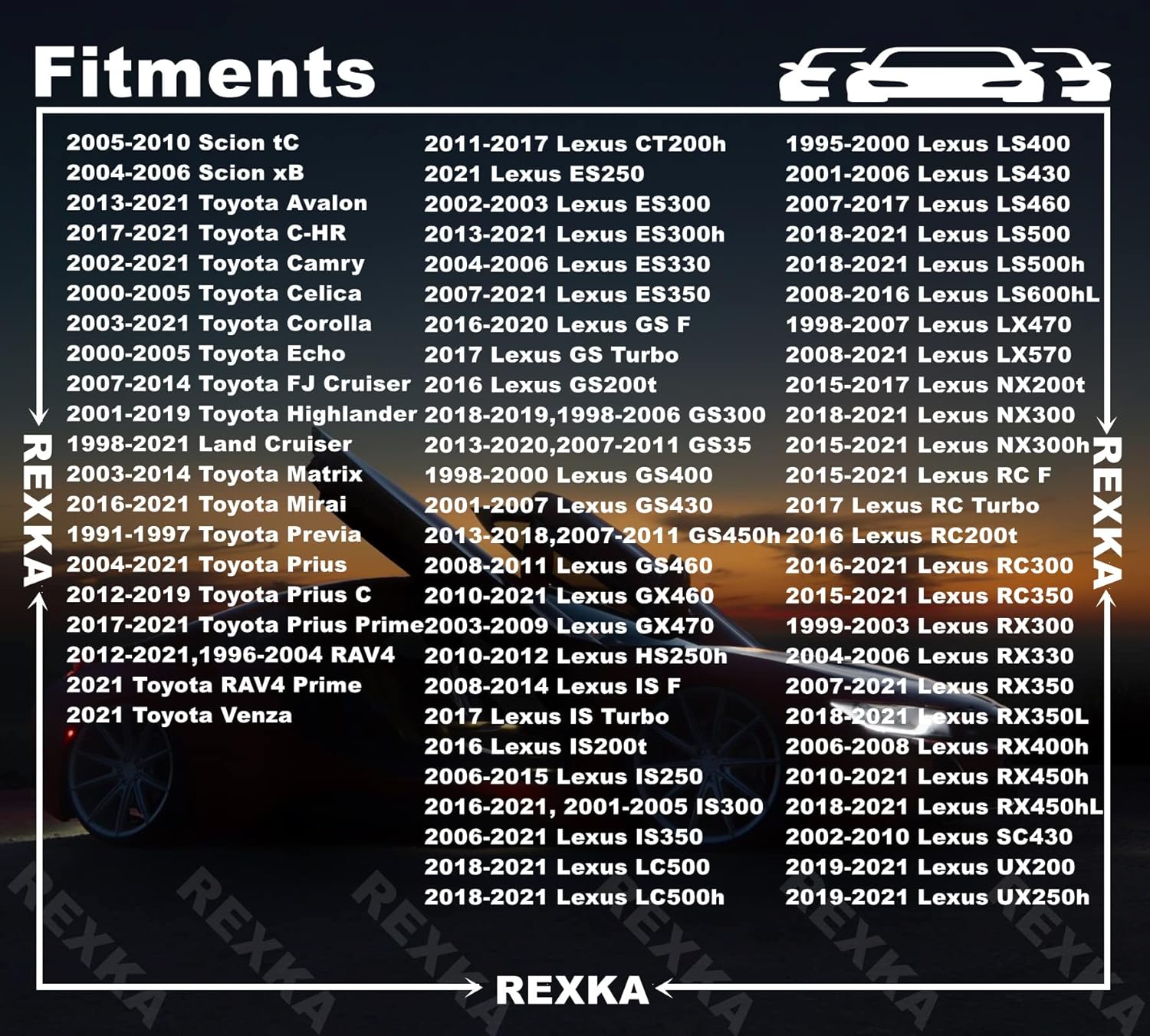 Rexka 20 piece Toyota splash shield bolts — view 4