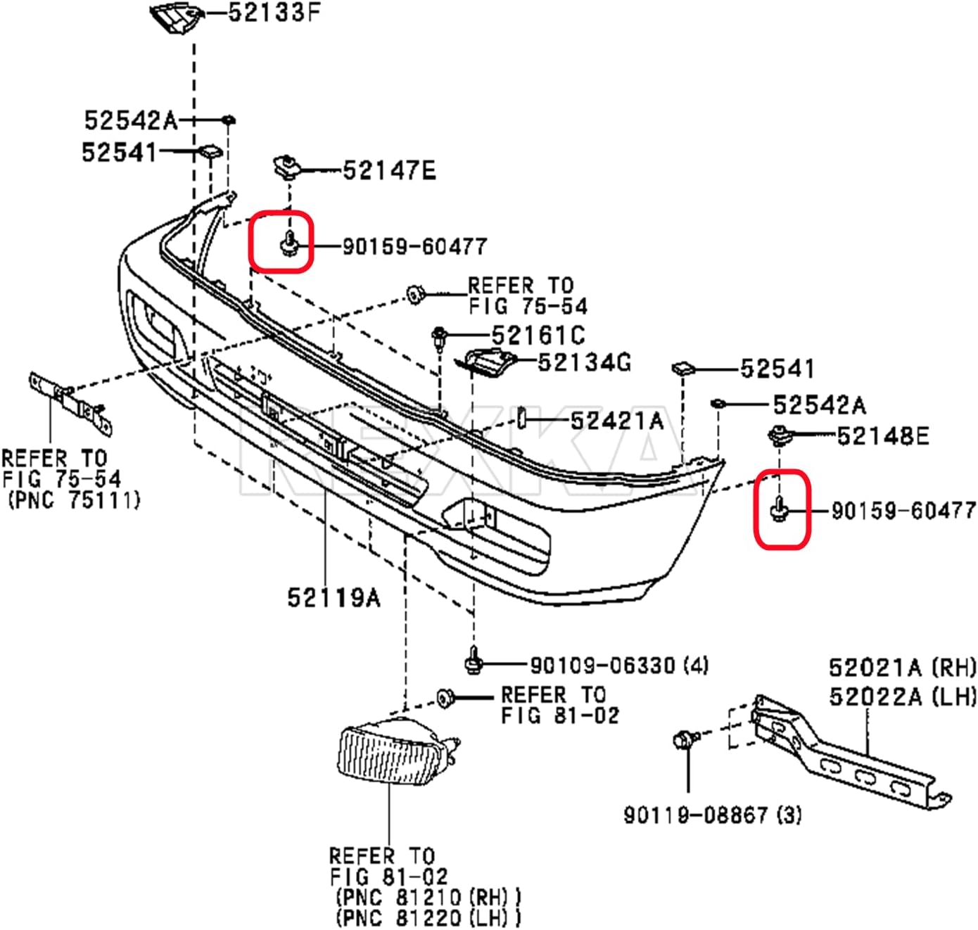 Rexka 20 piece Toyota splash shield bolts — view 6