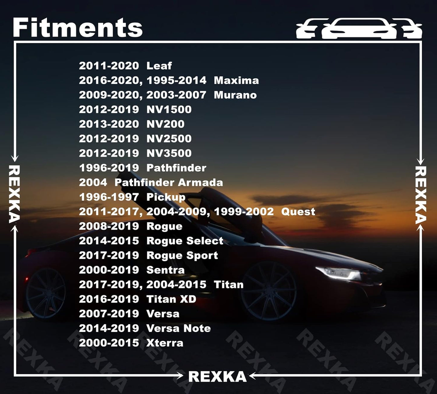 Rexka 40 piece Nissan splash shield rivets — view 5