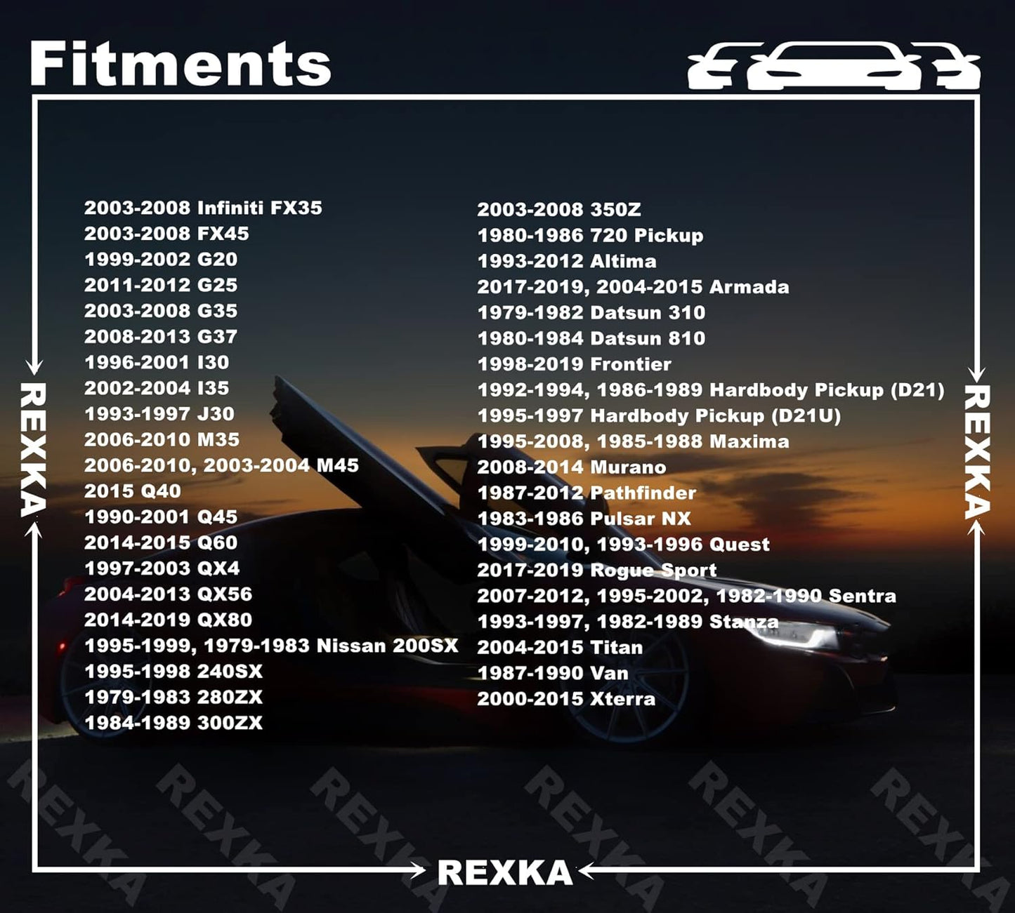 Rexka 30 piece Nissan door trim clips — view 5