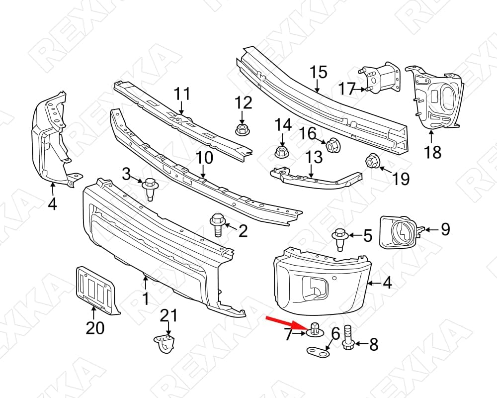 Rexka 30 piece Toyota fender liner grommets — view 7