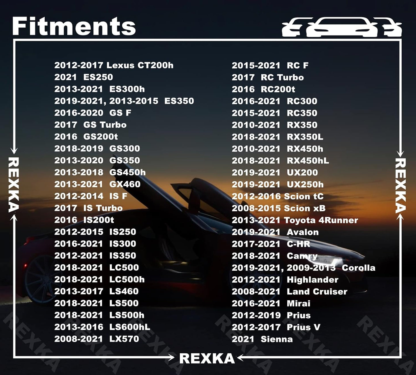 Rexka 30 piece Toyota engine cover clips — view 4