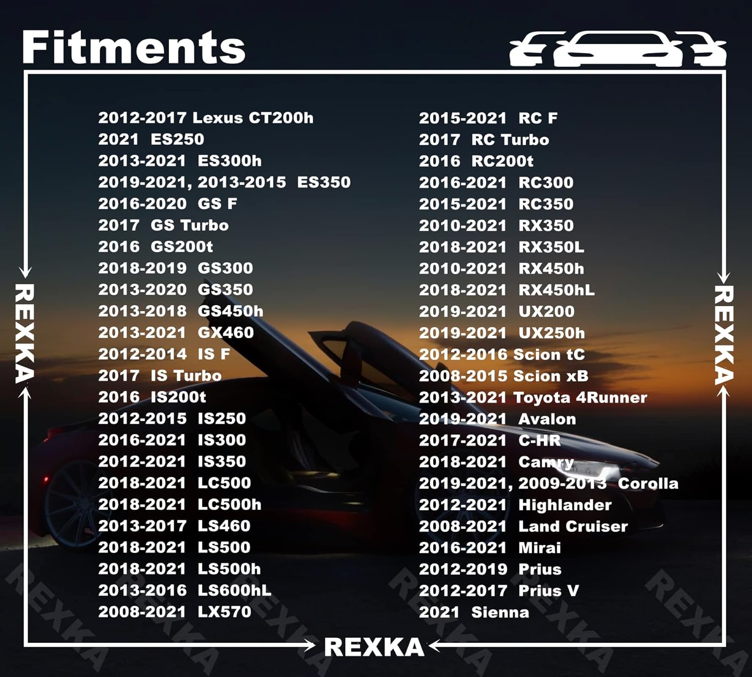 Rexka 30 piece Toyota engine cover clips — view 4