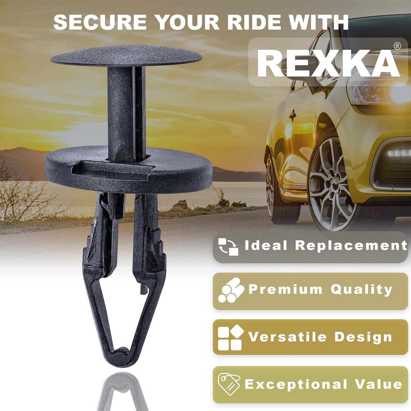 Rexka 30 piece GM Ford cowl grille clips — view 4