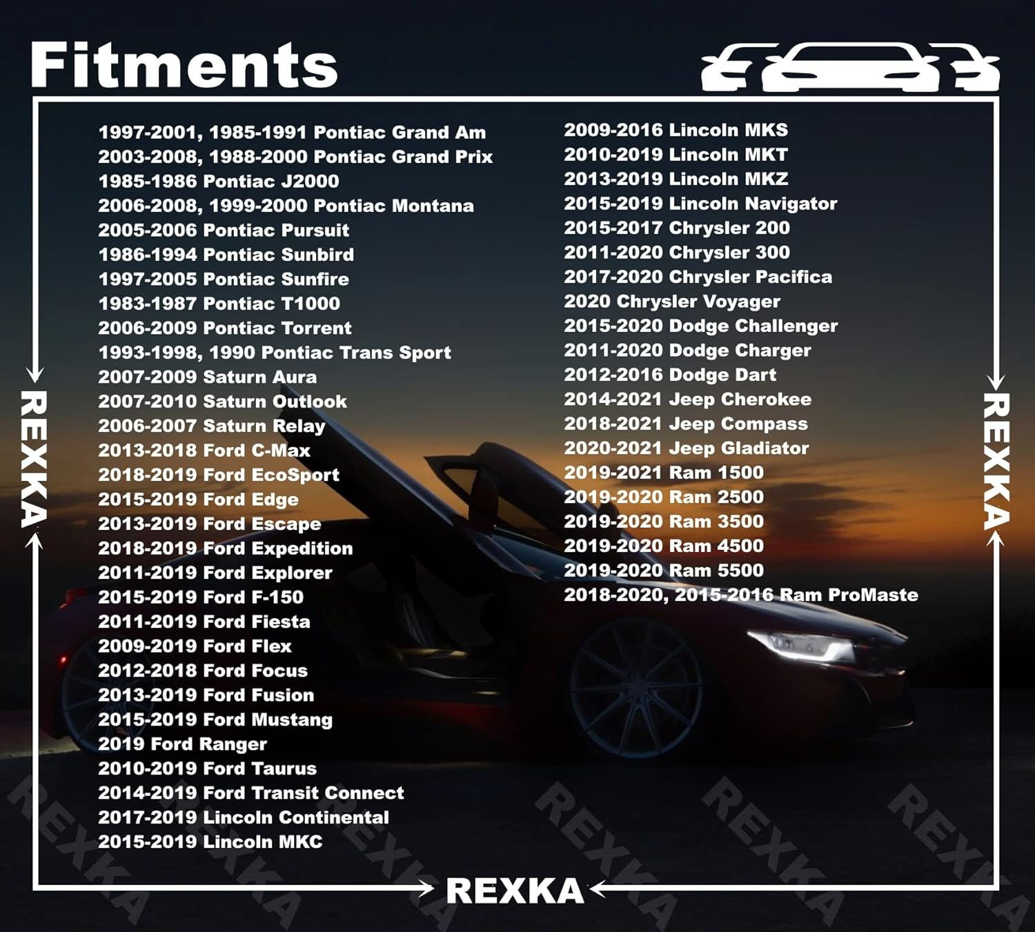 Rexka 30 piece GM Ford cowl grille clips — view 7