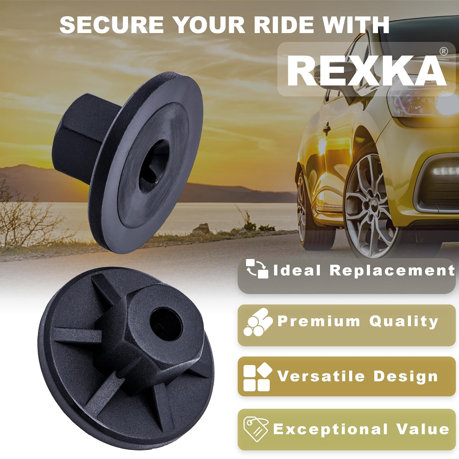 Rexka 30 piece Audi VW splash shield nuts — view 5