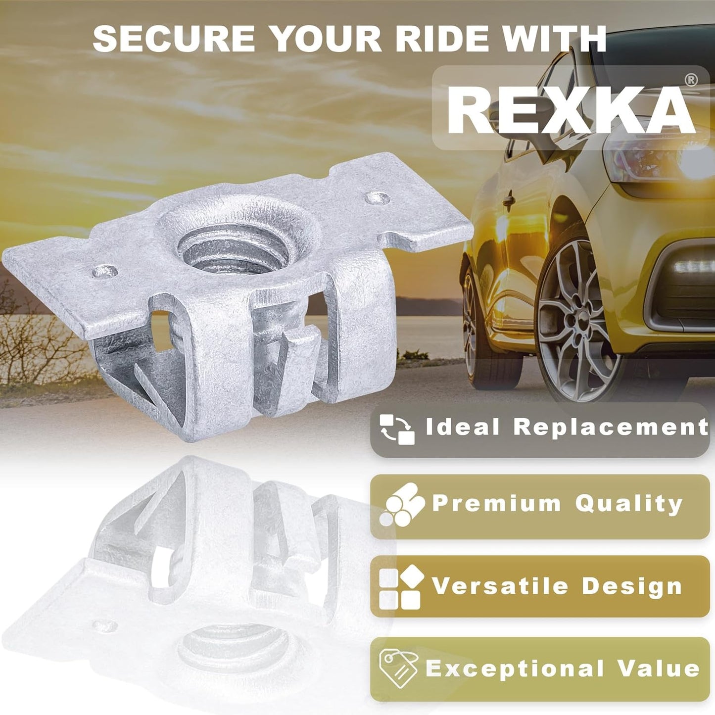 Rexka 30 piece GM fender liner U nuts — view 5