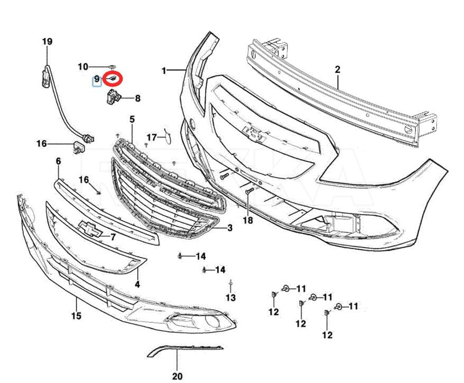Rexka 30 piece GM fender liner U nuts — view 7