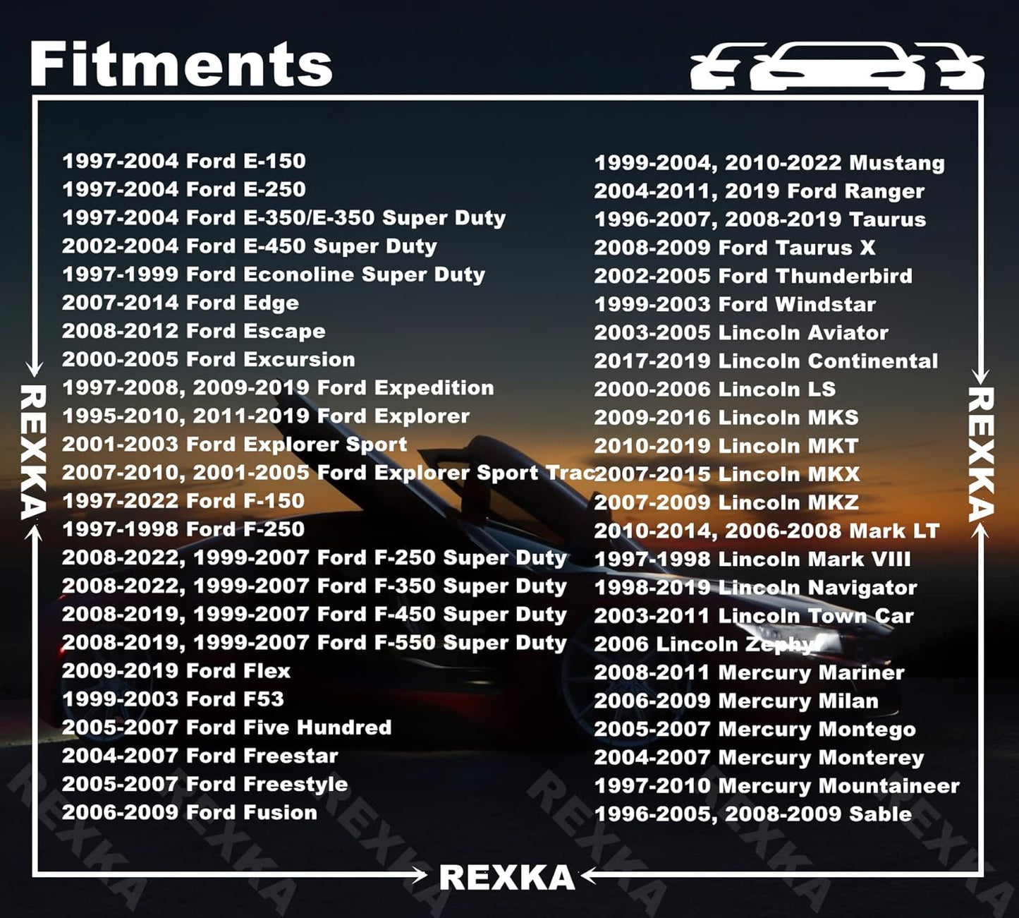 Rexka 20 piece Ford hood insulation clips — view 4
