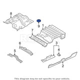 Rexka 20 piece Ford hood insulation clips — view 8