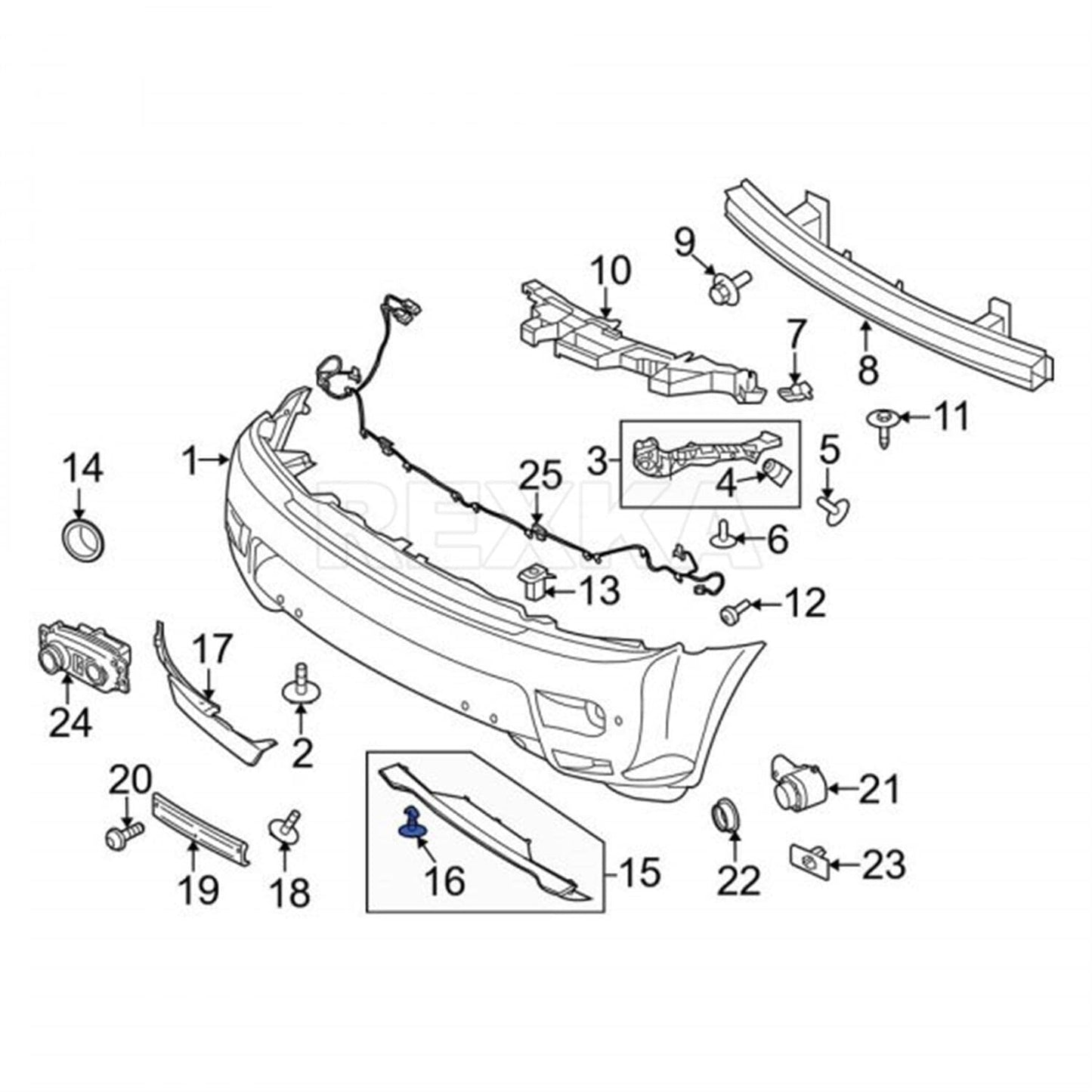Rexka 10 piece Land Rover bumper clips — view 7