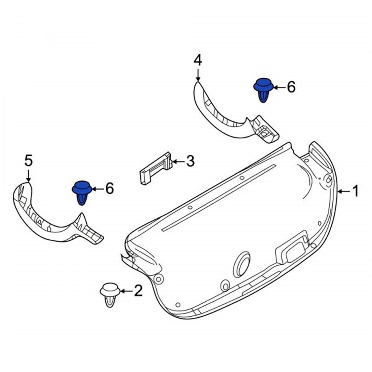 Rexka 20 piece Mazda quarter trim clips — view 7