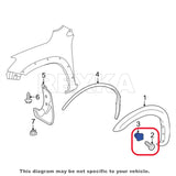 Rexka 15 set Toyota fender liner screw kit — view 6
