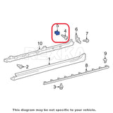 Rexka 15 set Toyota fender liner screw kit — view 7