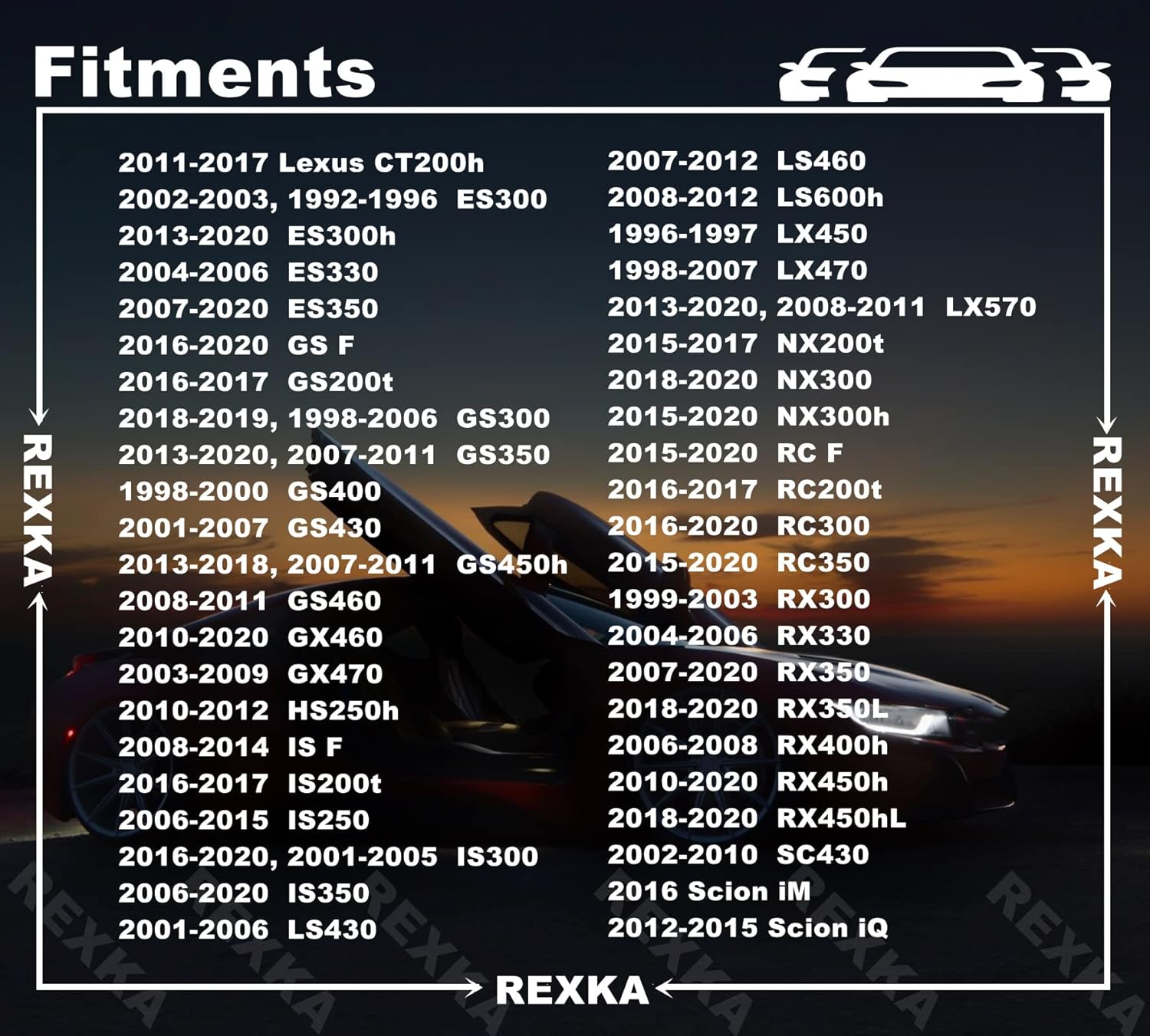 Rexka 20 piece Toyota weatherstrip clips — view 4