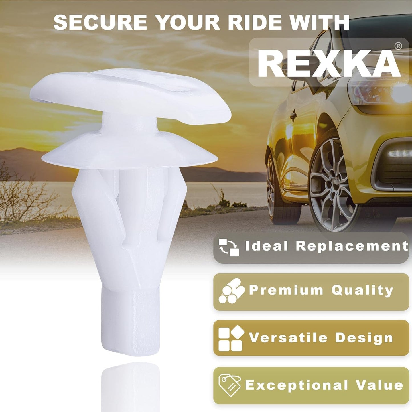 Rexka 20 piece Toyota weatherstrip clips — view 6