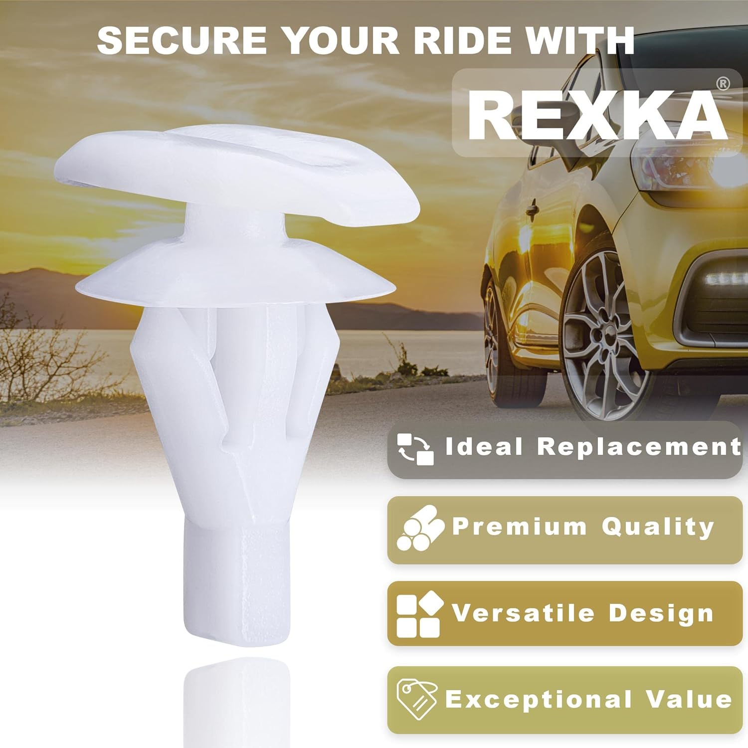 Rexka 20 piece Toyota weatherstrip clips — view 6
