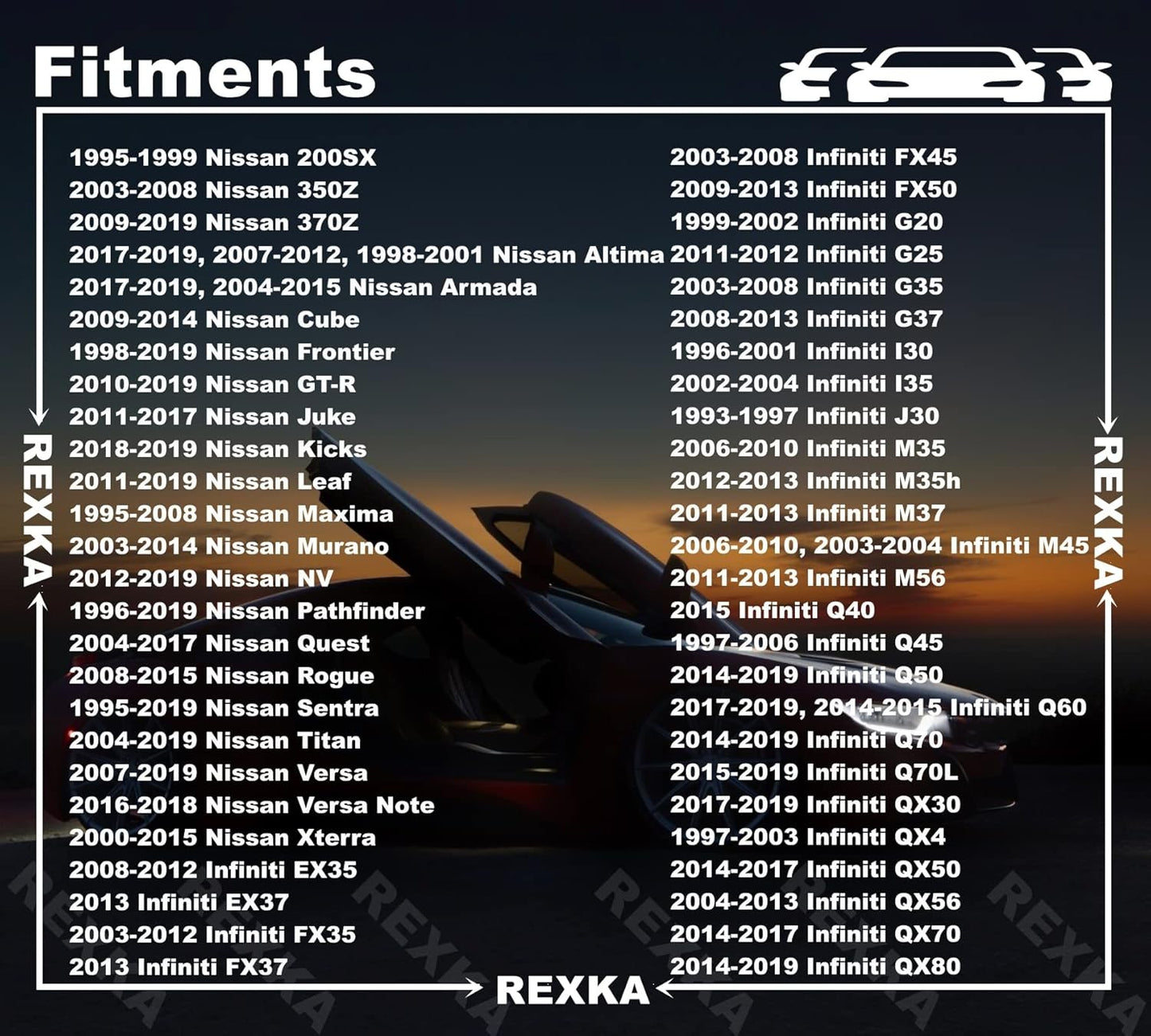 Rexka 10 piece Nissan hex head bolts — view 4
