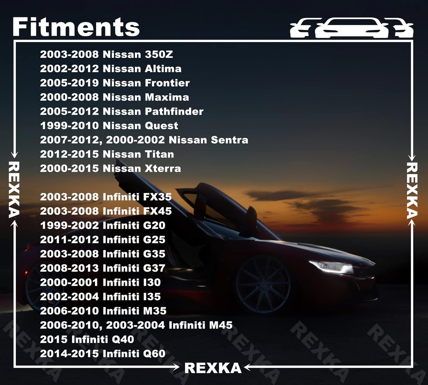 Rexka 20 piece Nissan door trim clips — view 4