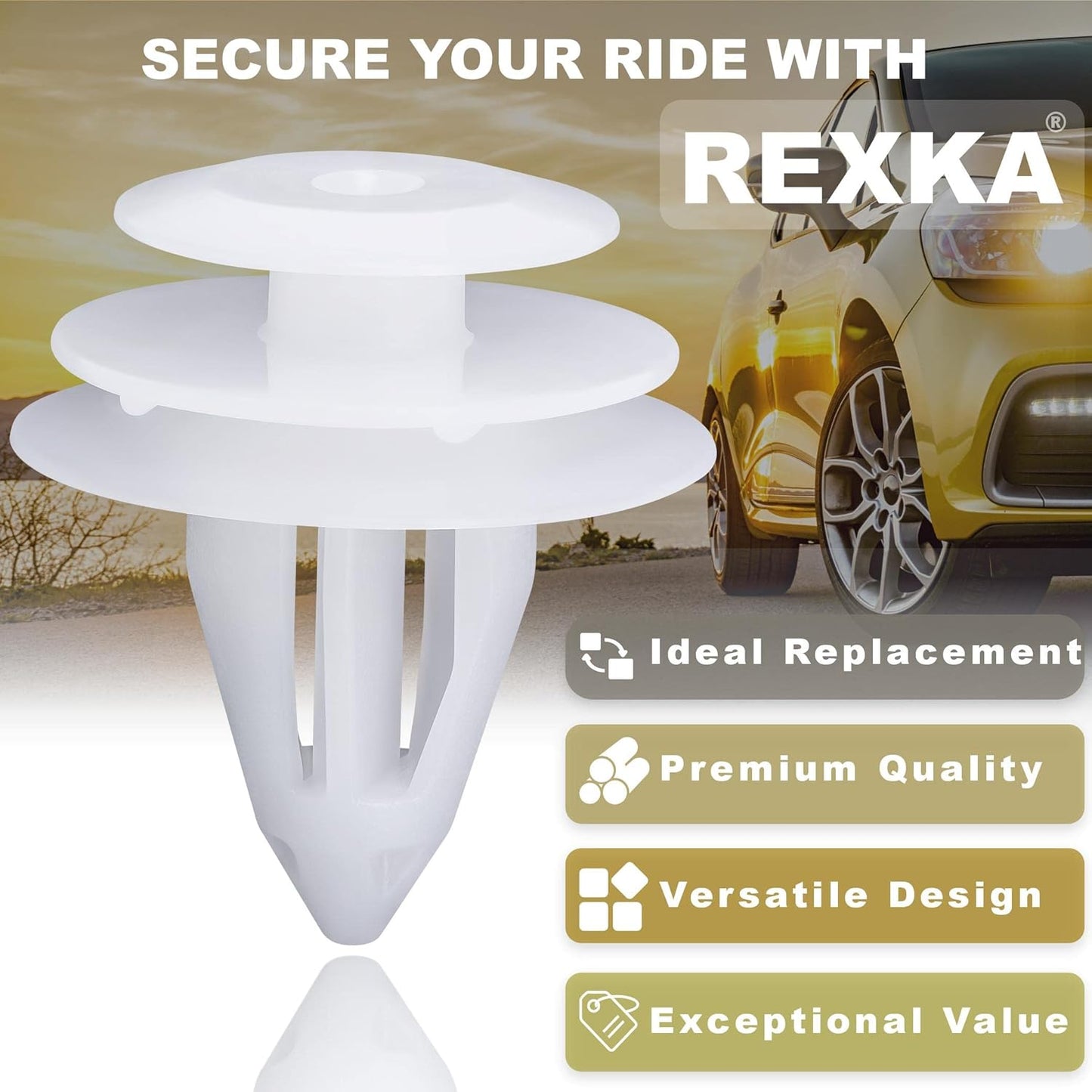 Rexka 20 piece Nissan door trim clips — view 5