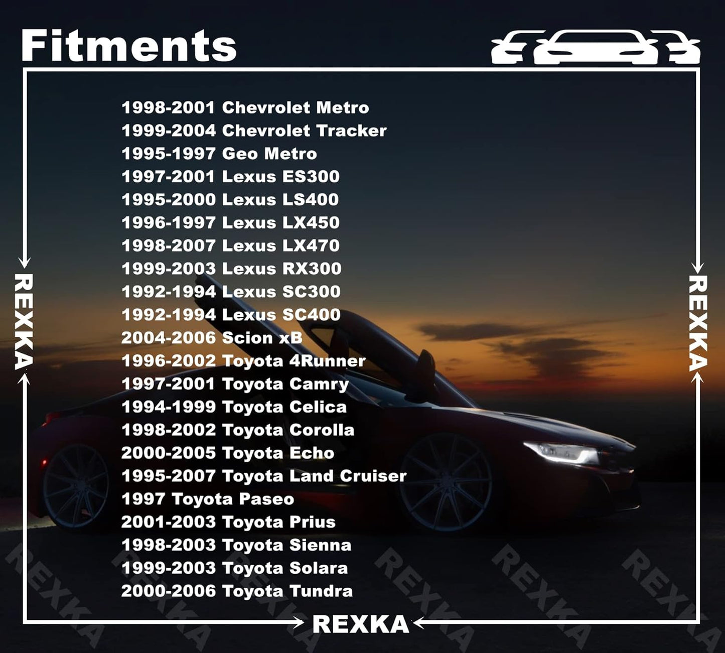 Rexka 25 piece Toyota door trim clips — view 4