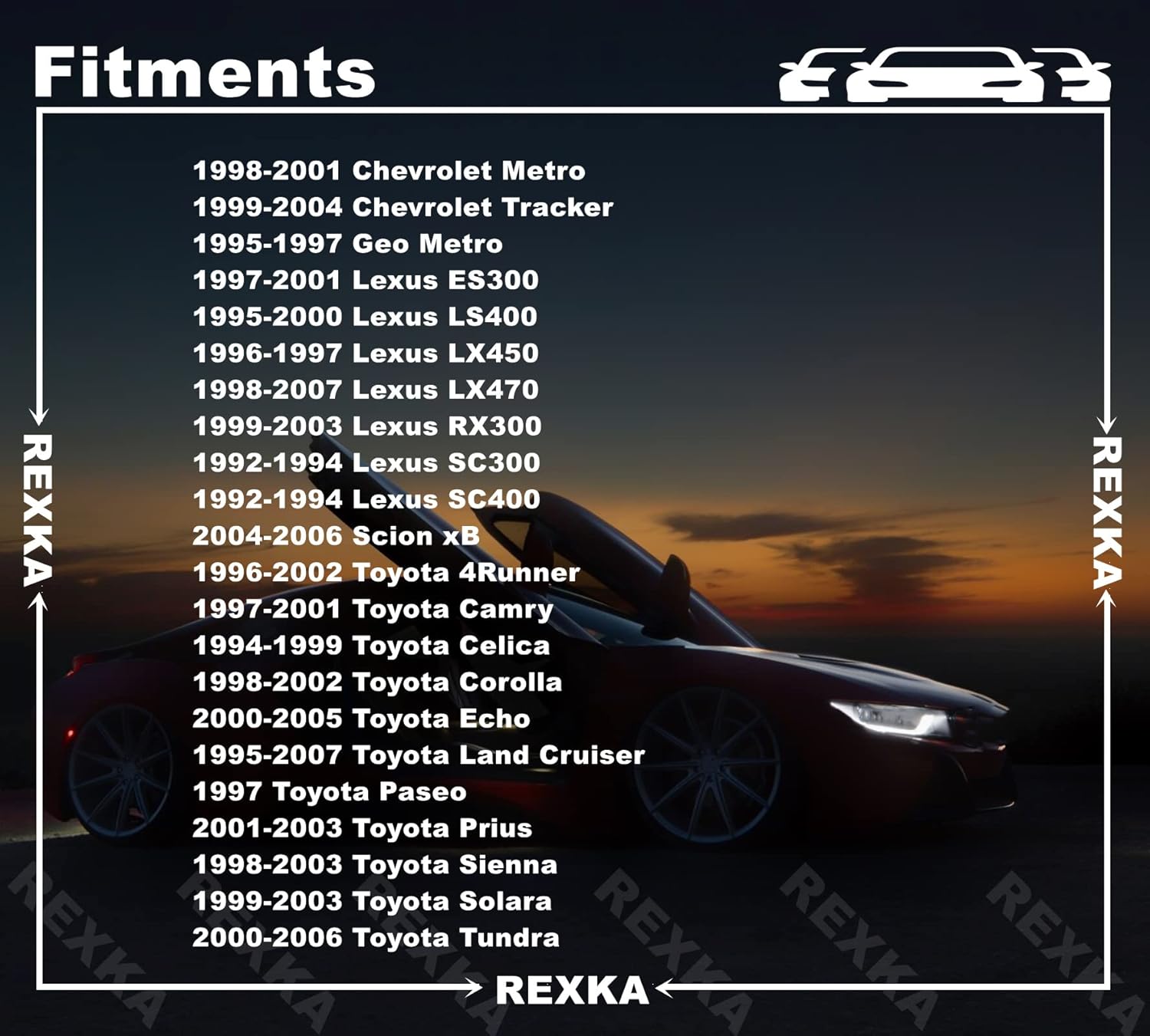 Rexka 25 piece Toyota door trim clips — view 4